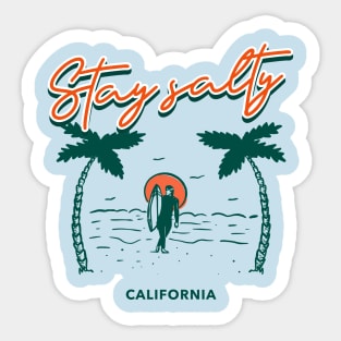 Stay Salty Surfer Sticker